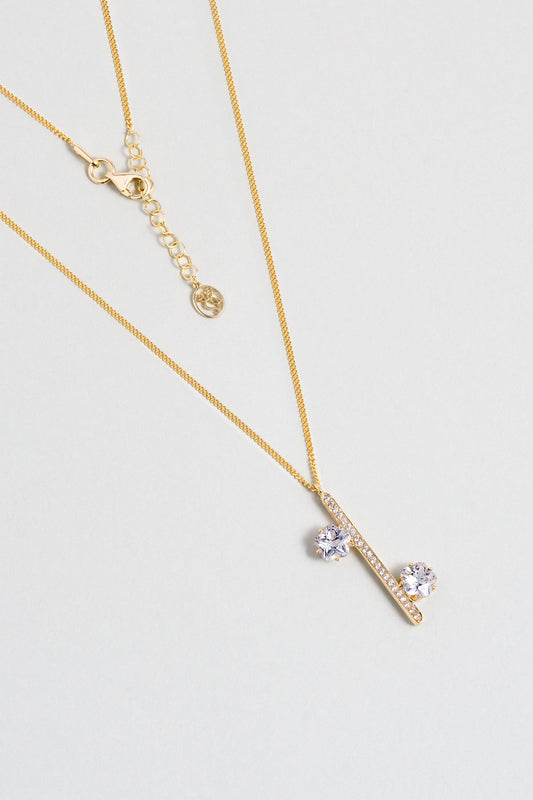 Flora 18 Ayar Sarı Altın Kaplama 45 Cm Gümüş Minimal Kolye 07312120144