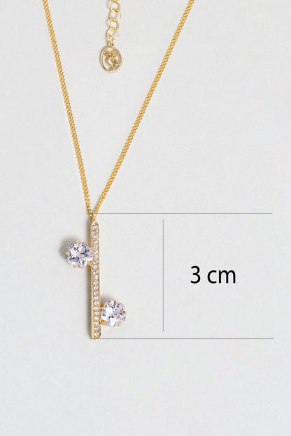 Flora 18 Ayar Sarı Altın Kaplama 45 Cm Gümüş Minimal Kolye 07312120144