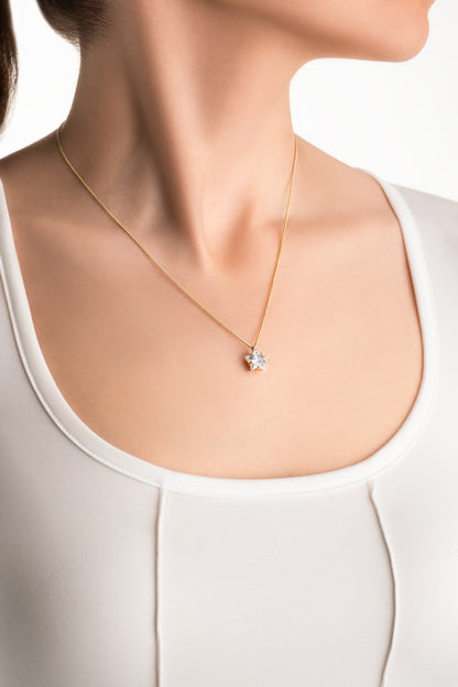 Altair 18 Ayar Sarı Altın Kaplama 45 Cm Gümüş Kolye 07312150144