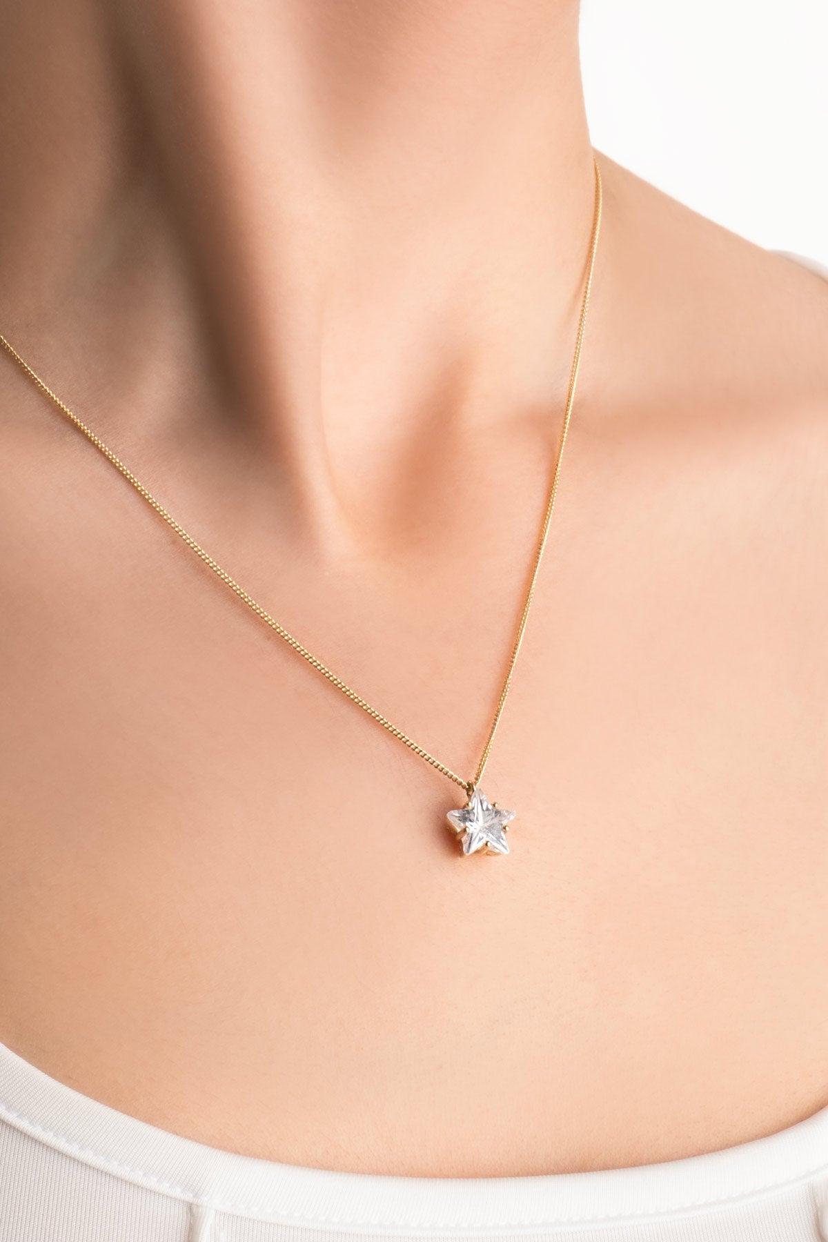 Altair 18 Ayar Sarı Altın Kaplama 45 Cm Gümüş Kolye 07312150144