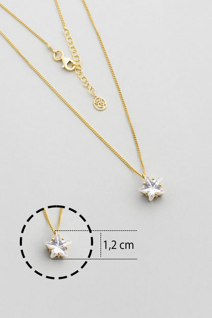 Altair 18 Ayar Sarı Altın Kaplama 45 Cm Gümüş Kolye 07312150144