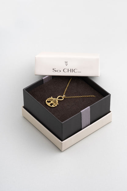 Hayat Ağacı 18 Ayar Sarı Altın Kaplama 45 Cm Gümüş  Kolye 07313000144