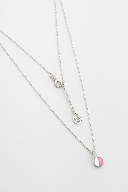 Kalsedon Rüyası 18 Ayar Beyaz Altın Kaplama 42 Cm Gümüş Kolye 07314140399