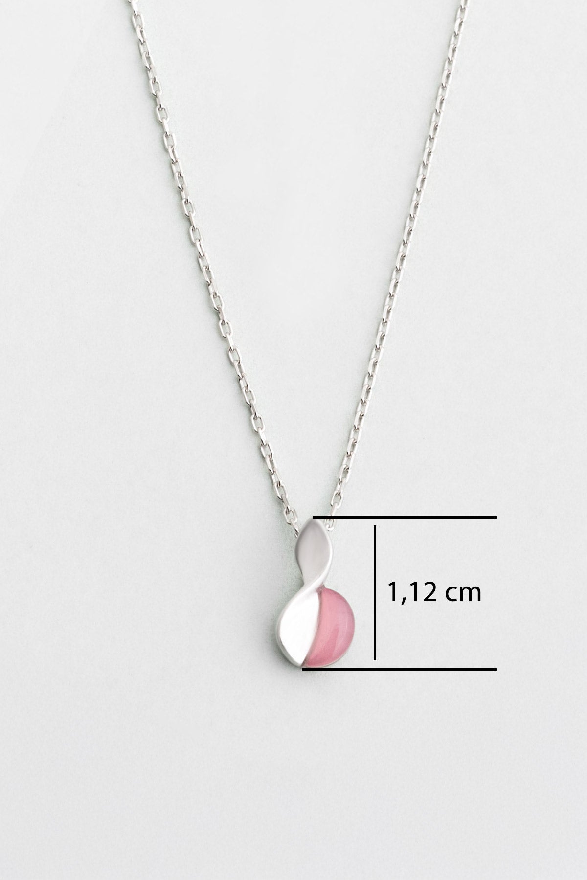 Kalsedon Rüyası 18 Ayar Beyaz Altın Kaplama 42 Cm Gümüş Kolye 07314140399