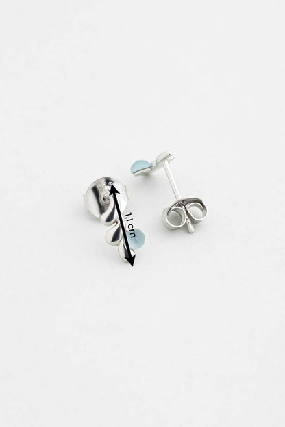 Kalsedon Serüveni 18 Ayar Beyaz Altın Kaplama Gümüş Küpe 07314430599