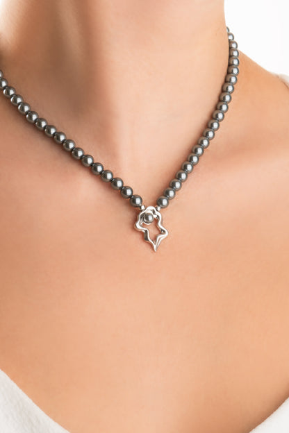 Camila 18 Ayar Beyaz Altın Kaplama 42 Cm Gümüş Inci Kolye 07316006099
