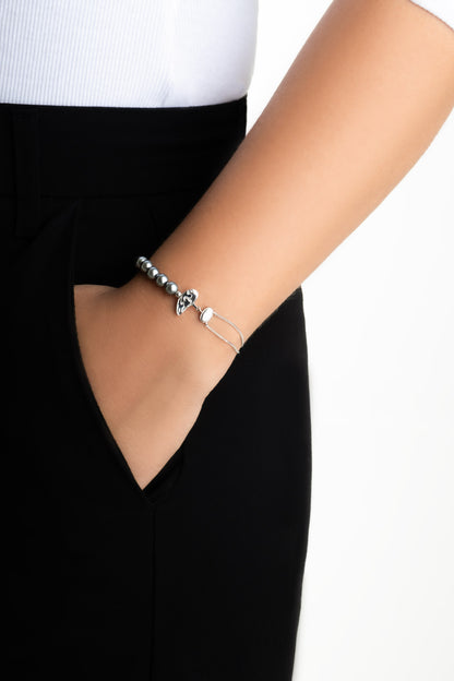 Lucia 18 Ayar Beyaz Altın Kaplama 19 Cm Gümüş Inci Bileklik 07316126099