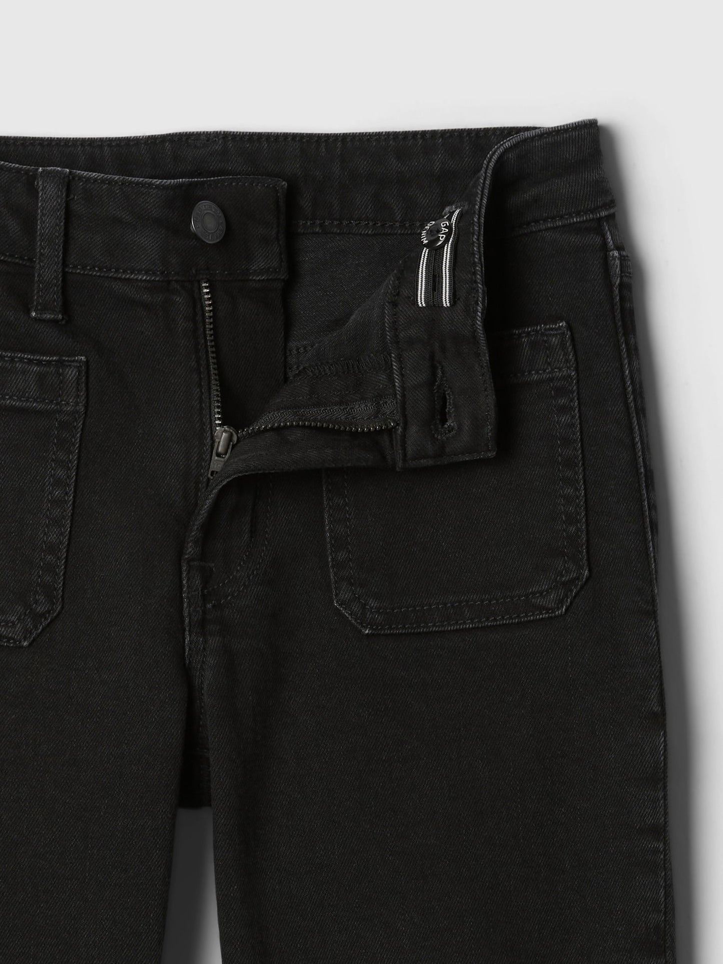 Siyah High Rise '70s Flare Jean Pantolon