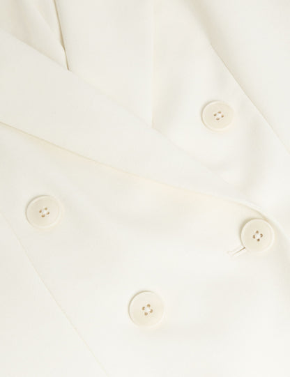 Yün Karışımlı Iki Düğmeli Blazer Ceket