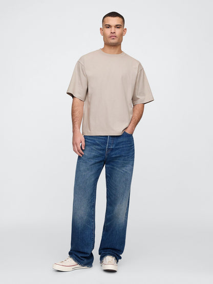 Bej Vintagesoft Boxy T-shirt