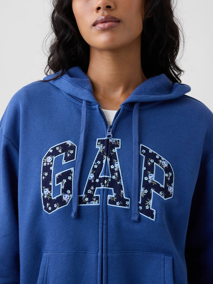 Kobalt Mavisi Gap Logo Fleece Fermuarlı Sweatshirt
