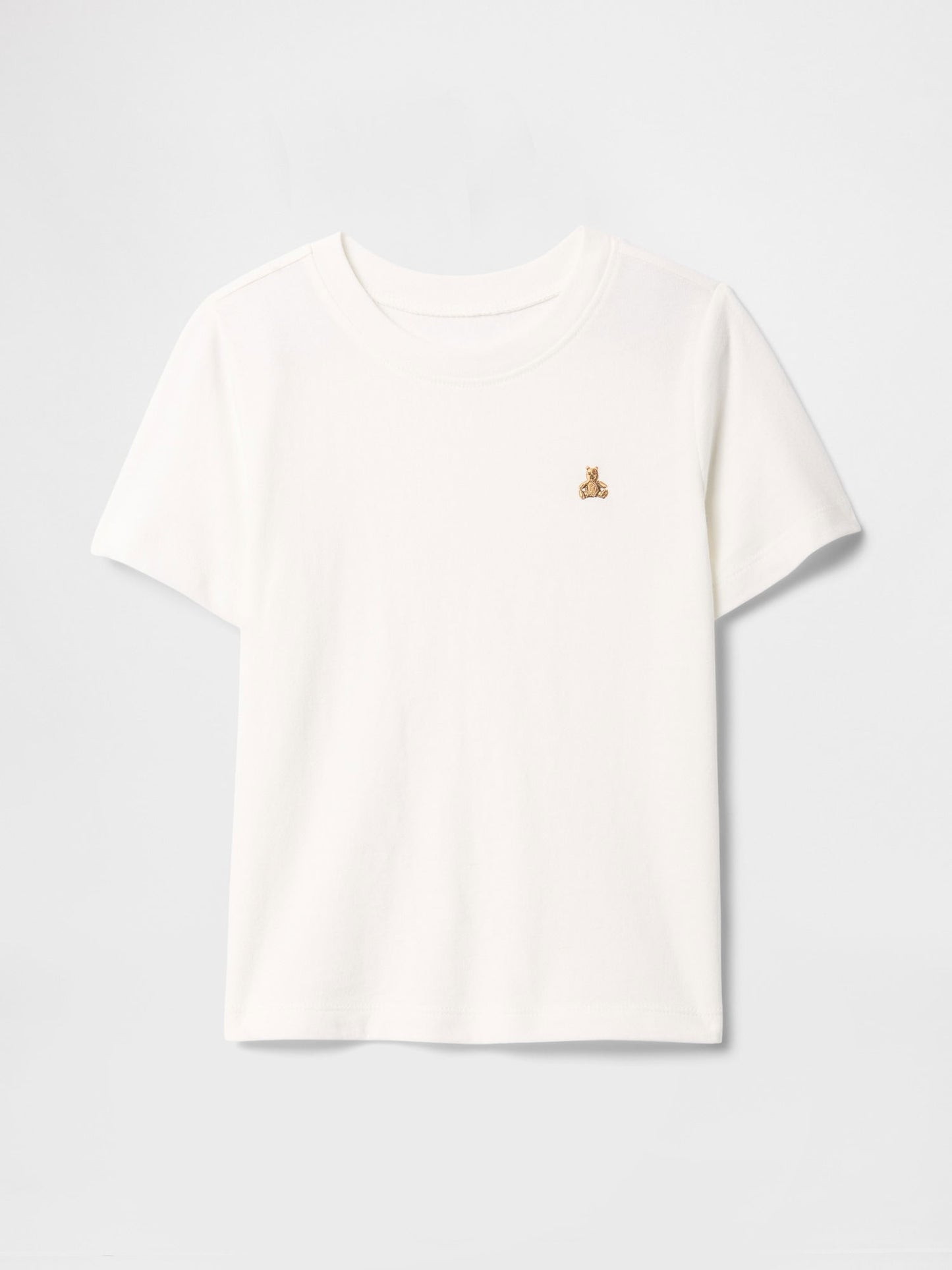Kırık Beyaz Brannan Bear Işlemeli T-shirt