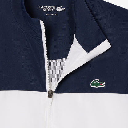 Lacoste Erkek Regular Fit Fermuarlı Renk Bloklu Beyaz Eşofman Takımı