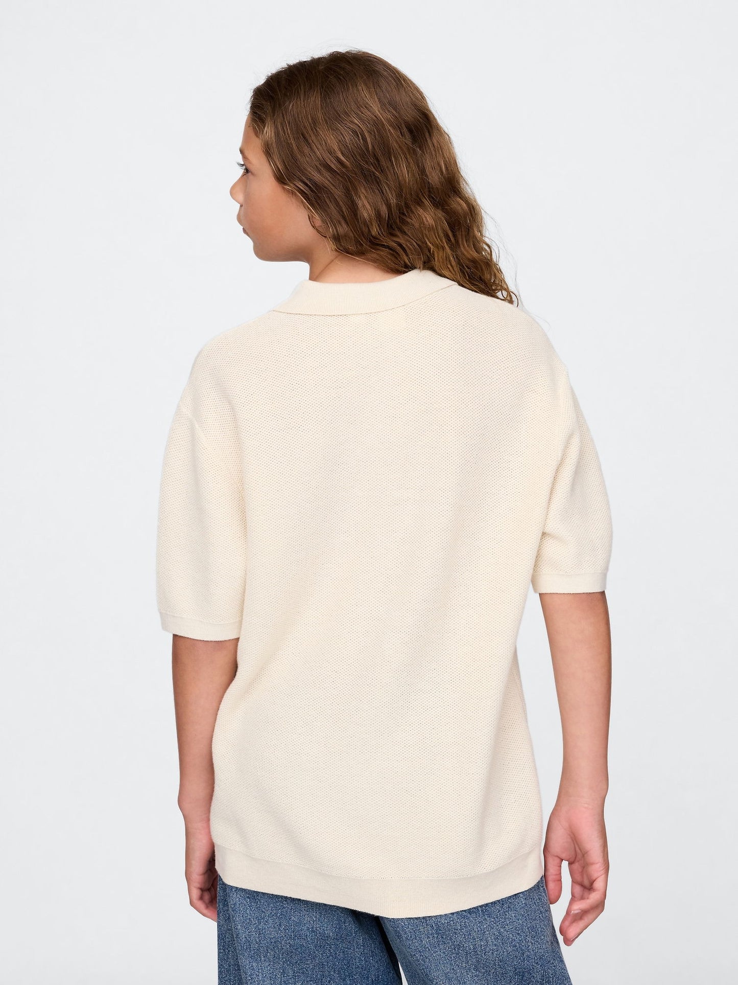 Krem Relaxed Sweatshirt Polo T-shirt