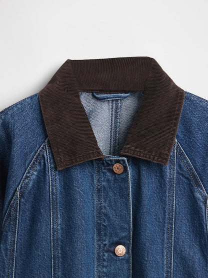 Lacivert Ultrasoft Denim Swing Chore Ceket