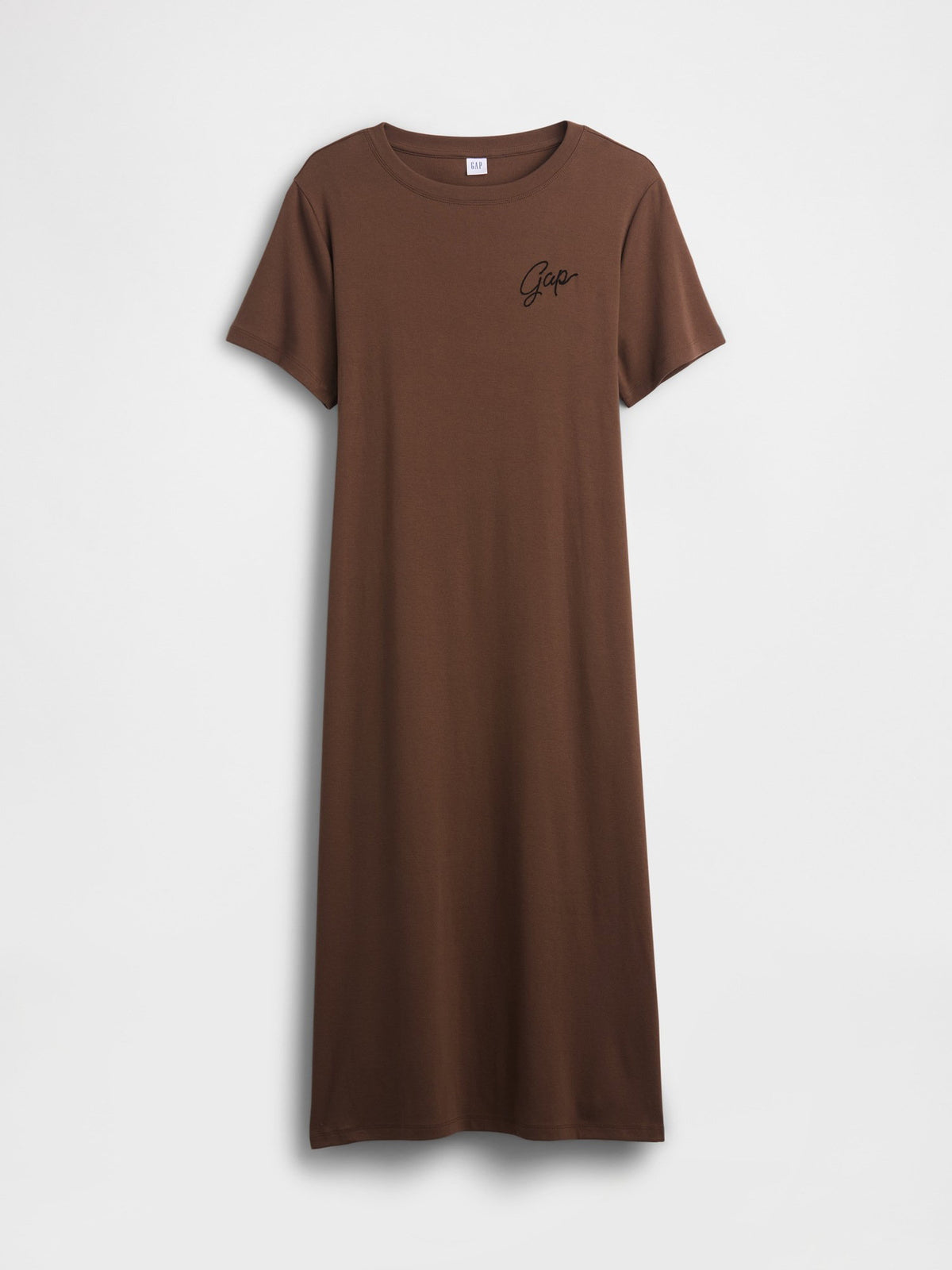Siyah Relaxed Gap Logo Cutout T-shirt Midi Elbise