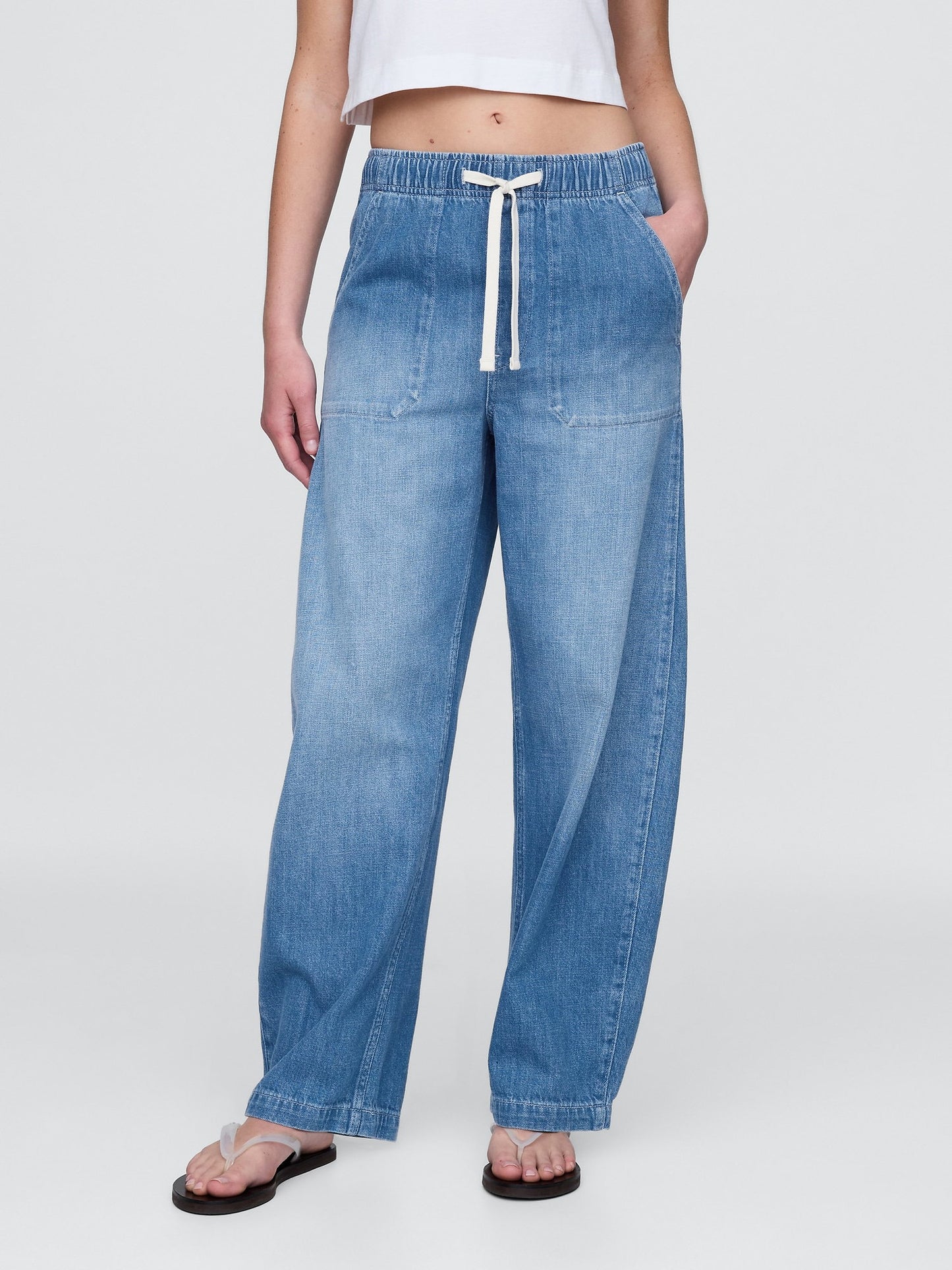 Mavi High Rise Easy Barrel Jean Pantolon
