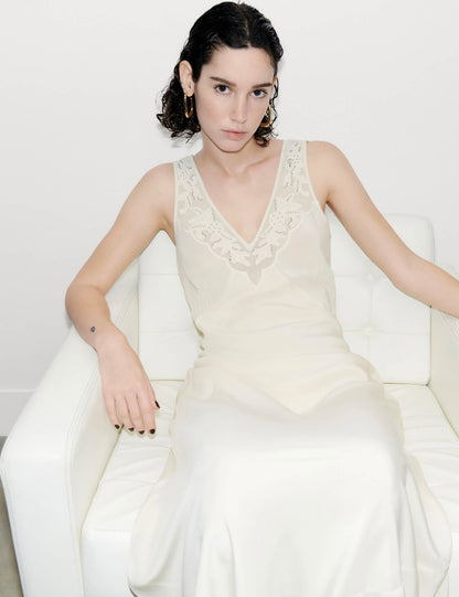 Regular Fit Desenli Midi Elbise