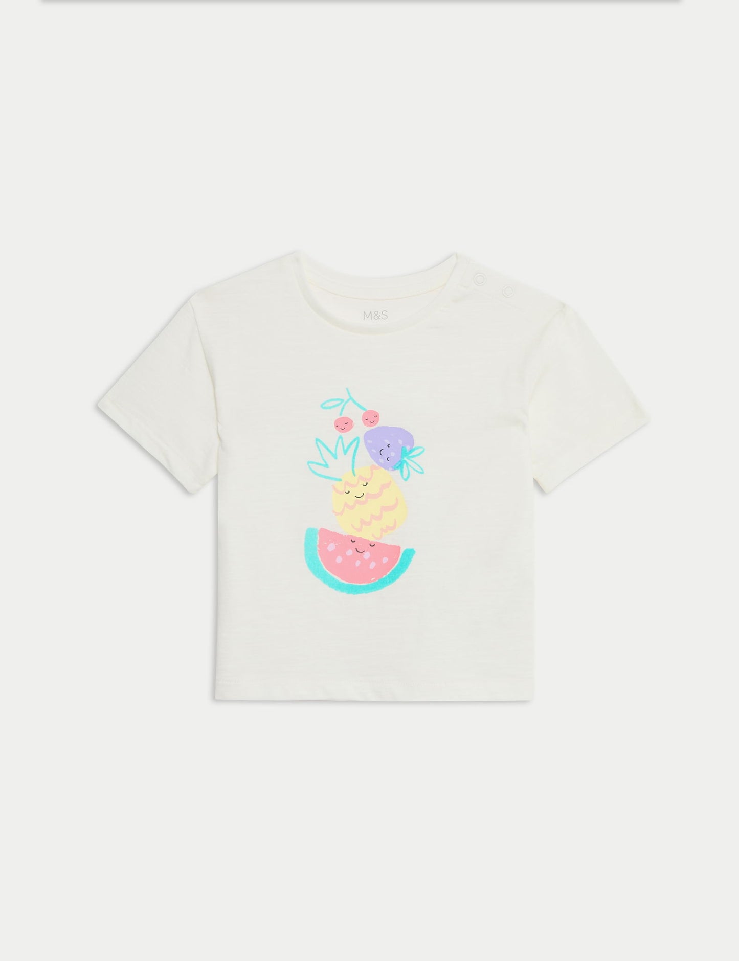 Saf Pamuklu 3'lü Kısa Kollu T-shirt (0-3 Yaş)