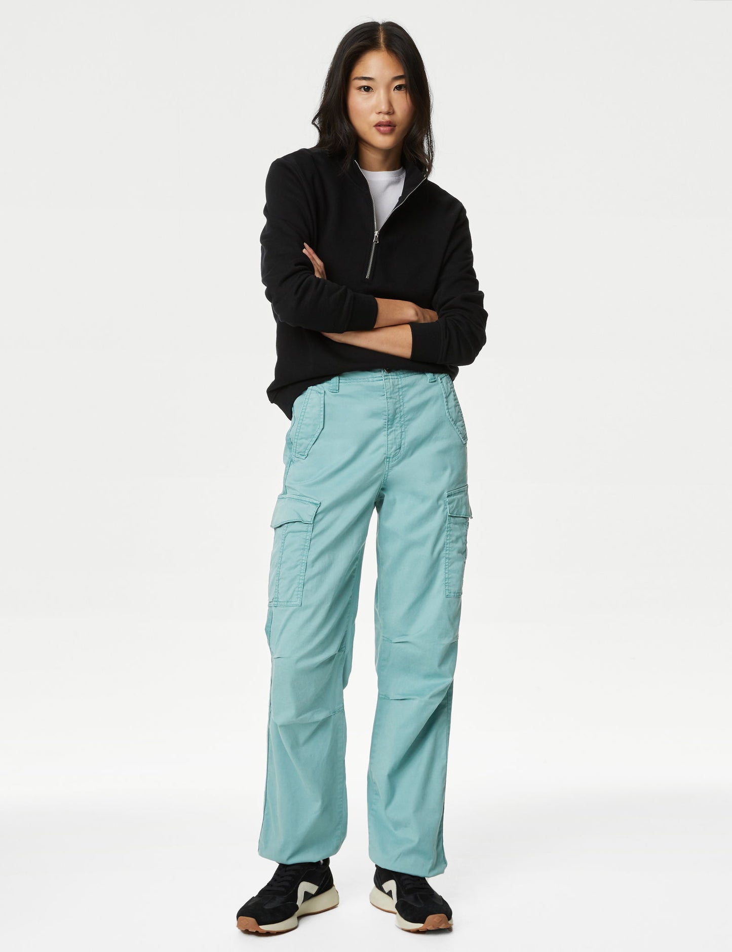 Lyocell™ Straight Leg Kargo Pantolon