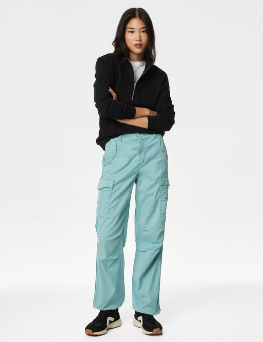 Lyocell™ Straight Leg Kargo Pantolon