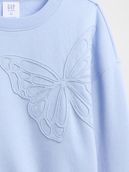 Bebe Mavisi Oversized Bisiklet Yaka Sweatshirt