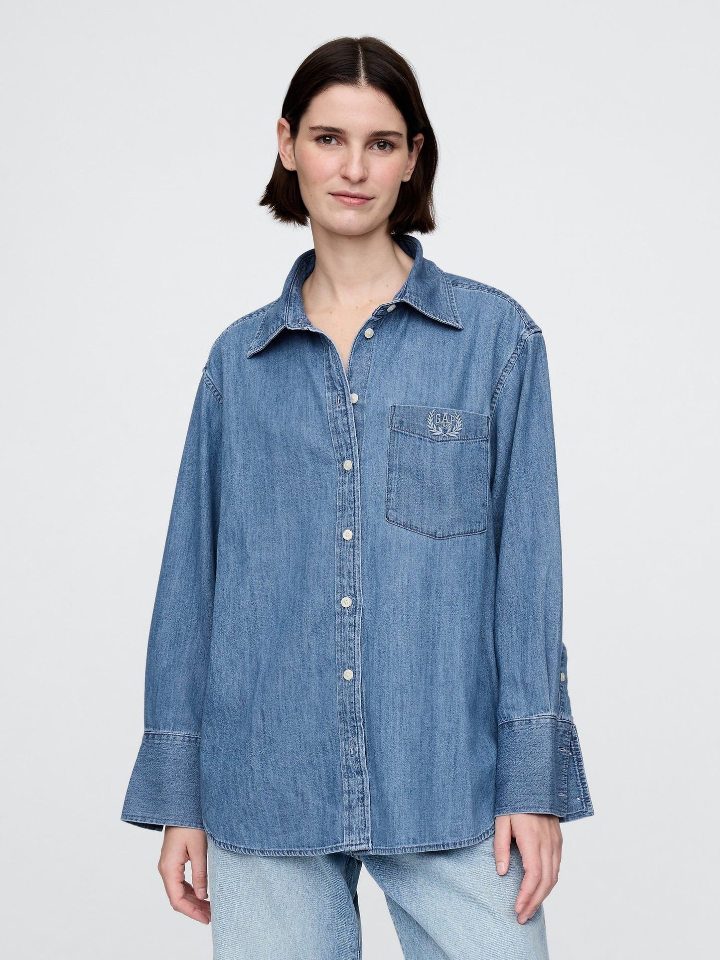 Mavi Chambray Denim Oversize Gömlek