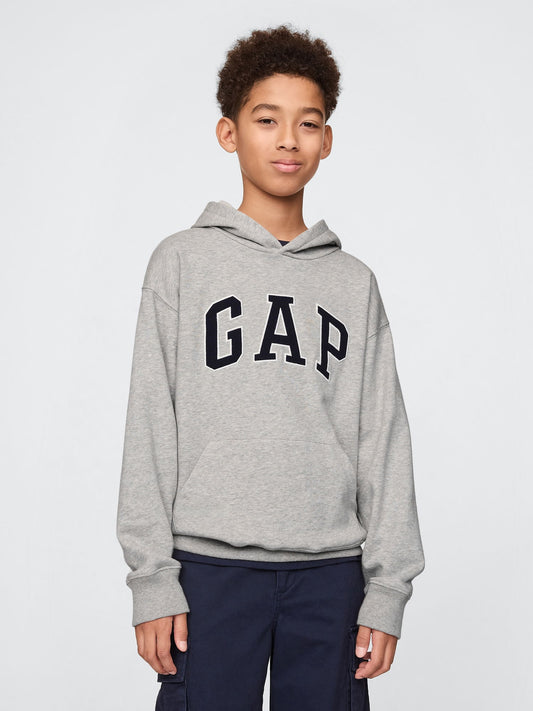 Gri Gap Logo Relaxed Havlu Kumaş Sweatshirt