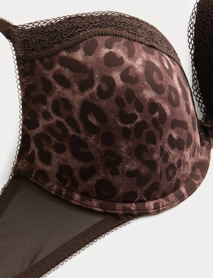 Jasmine Leopar Desenli Push Up Sütyen