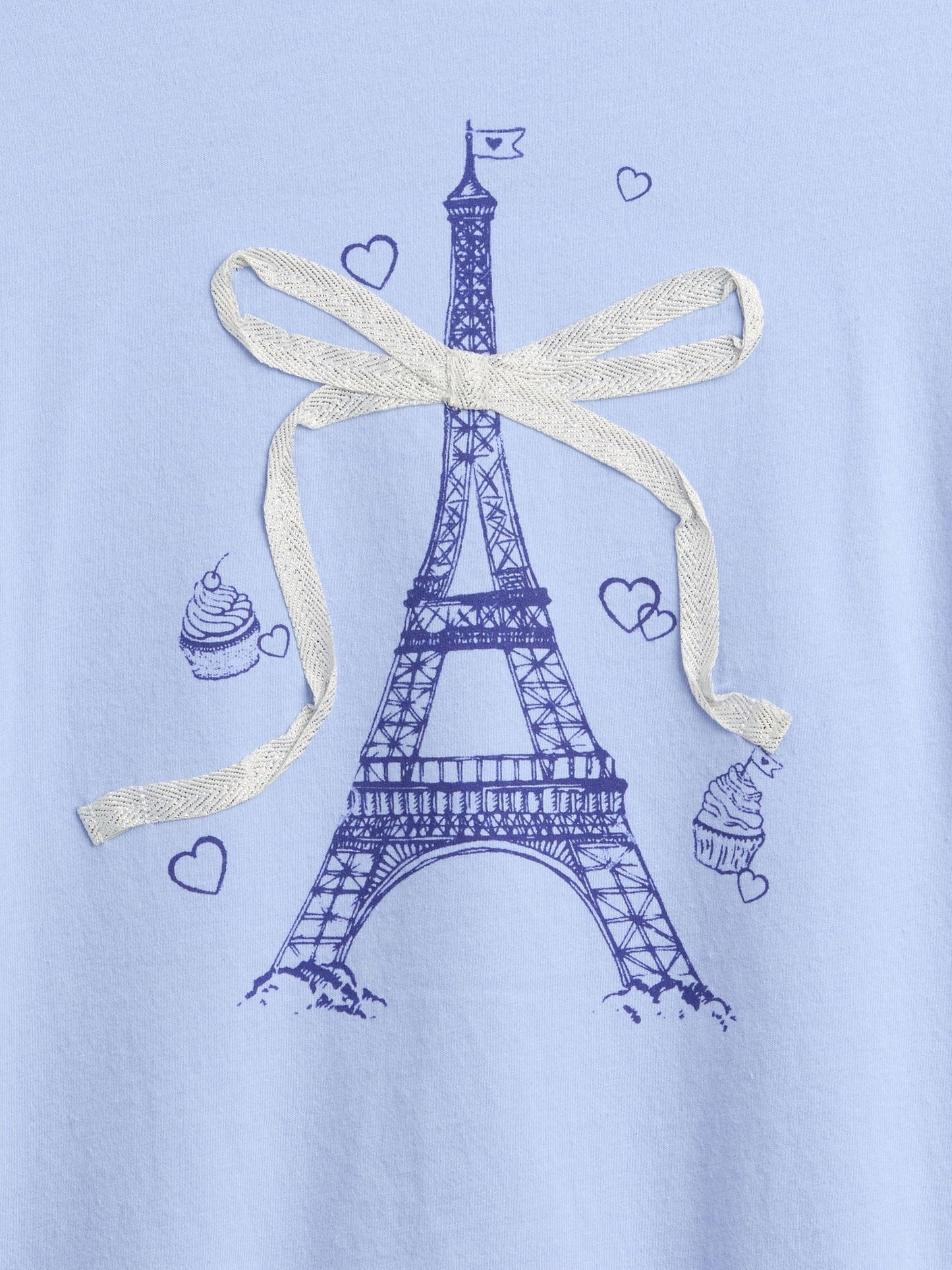 Açık Mavi Gapkids × Disney Oversized Grafik T-shirt