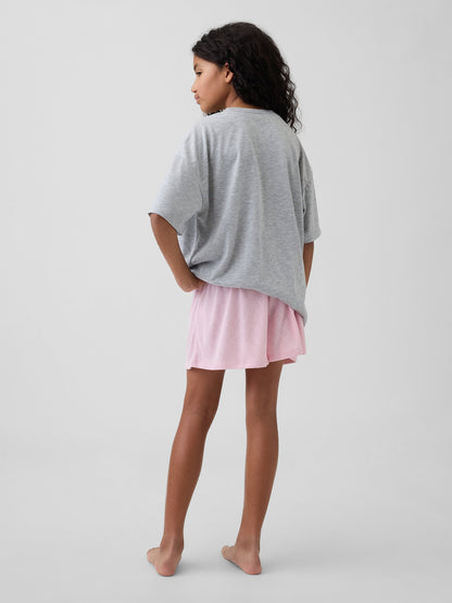 Pembe Recycled Pointelle Pijama Şort