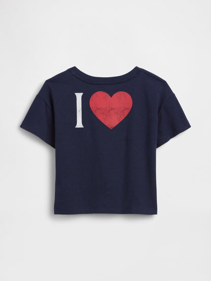 Lacivert Brannan Bear Gap Logo T-shirt