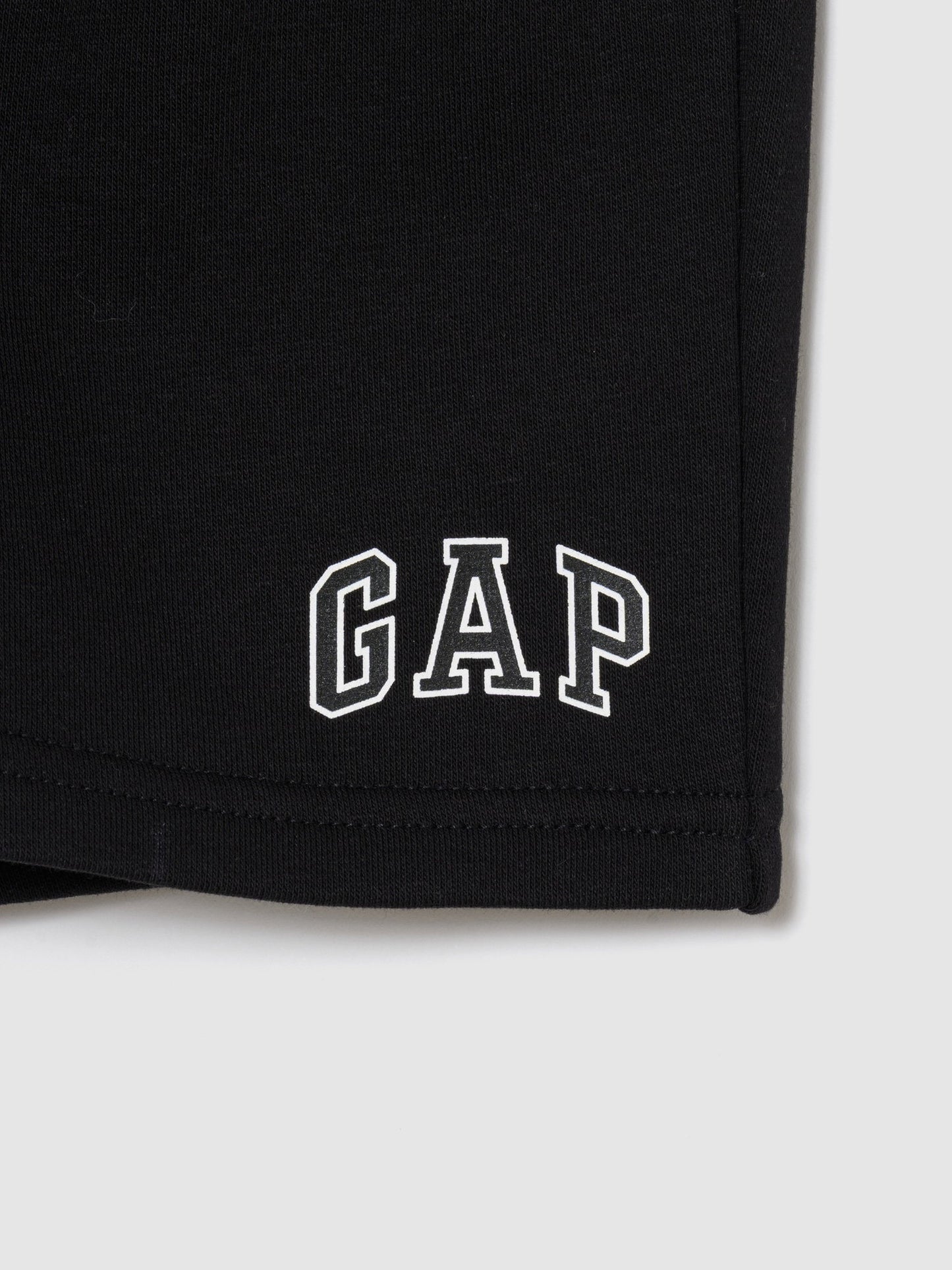 Siyah Relaxed Logo Fransız Havlu Kumaş Pull-on Şort