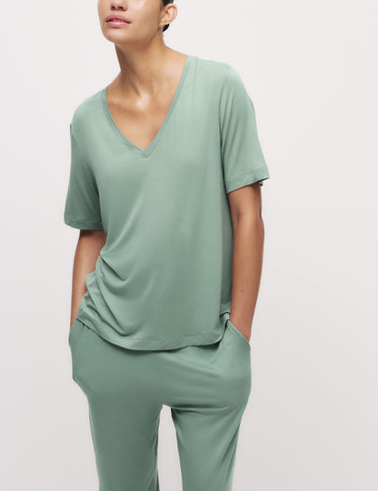 Dantel Detaylı Pijama Üstü