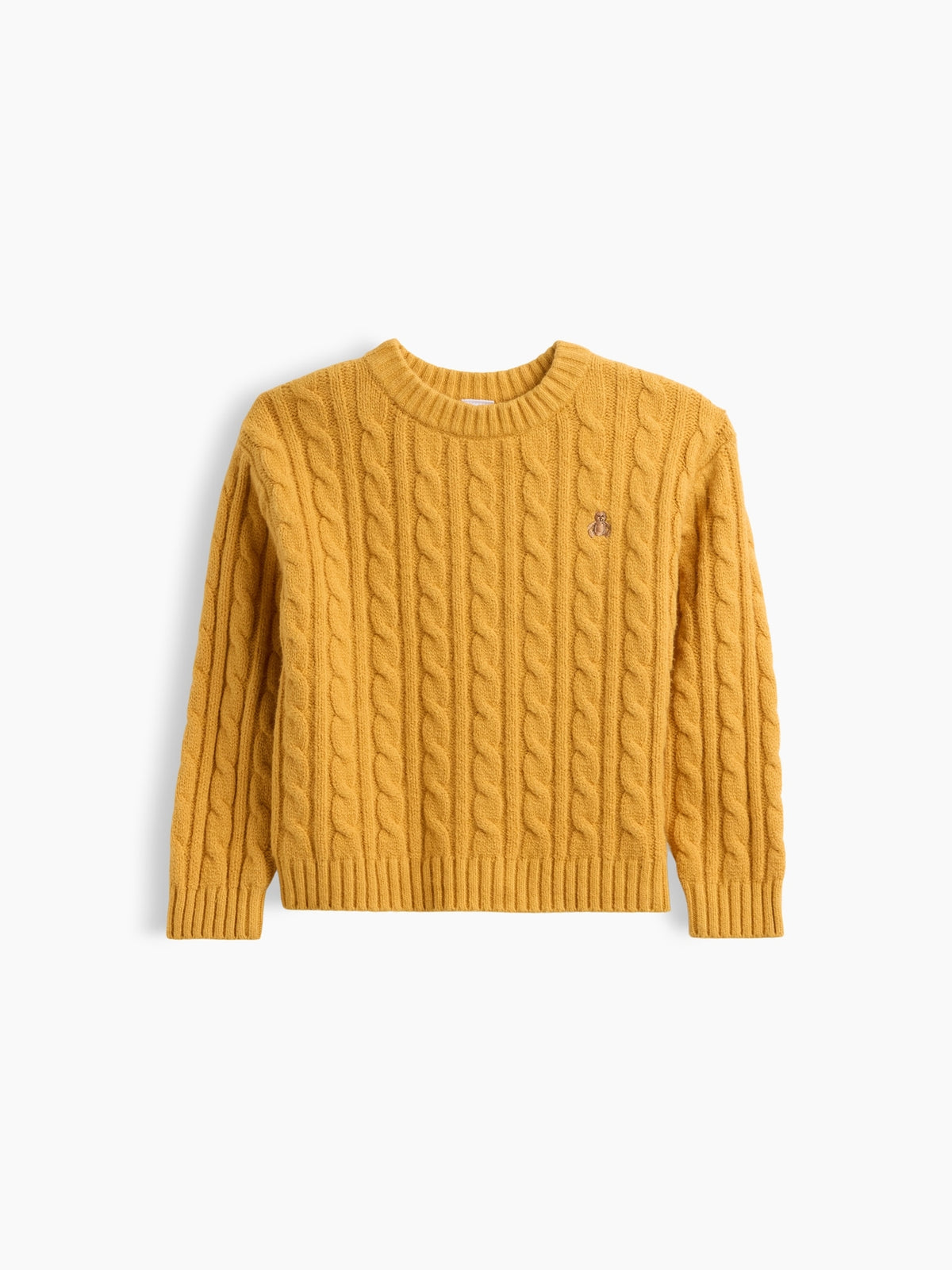 Lacivert Cashsoft Cable-knit Kazak
