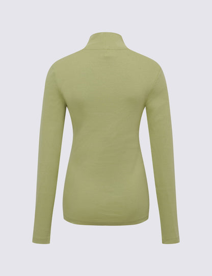 Pamuklu Boğazlı Yaka Slim Fit Üst