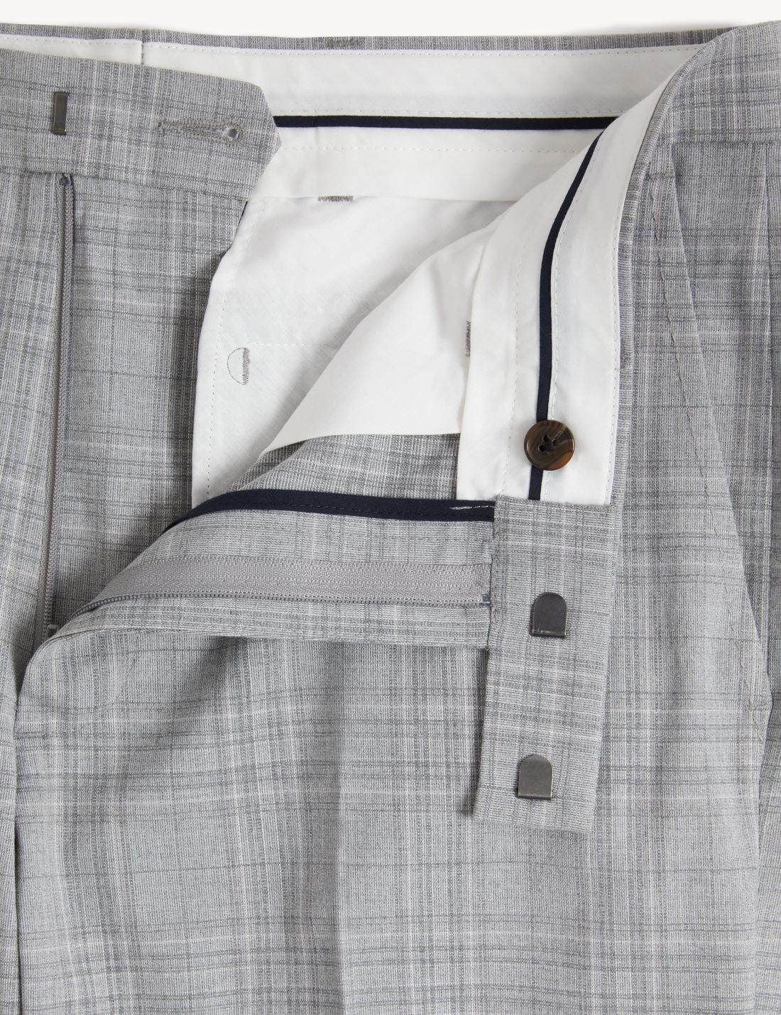 Tailored Fit Ekose Desenli Pantolon