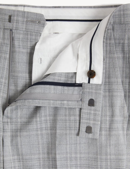 Tailored Fit Ekose Desenli Pantolon