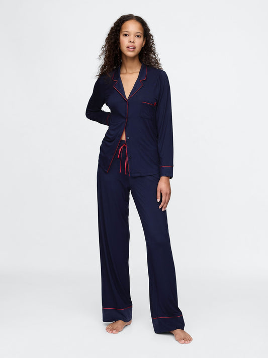 Lacivert Modal Karışımlı Pijama Altı