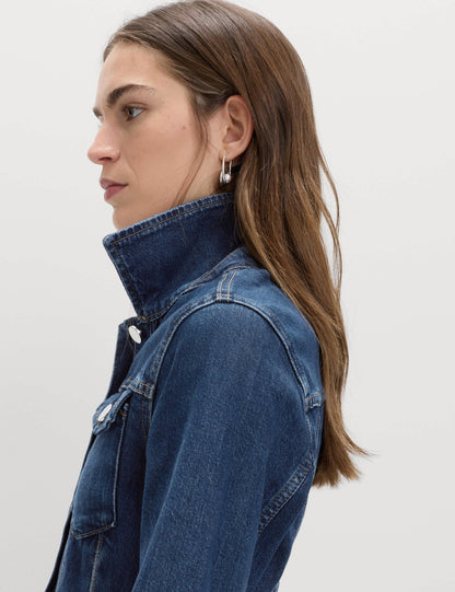 Denim Detaylı Ceket