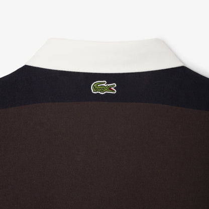 Lacoste Erkek Relaxed Fit Çizgili Koyu Mavi Rugby Polo