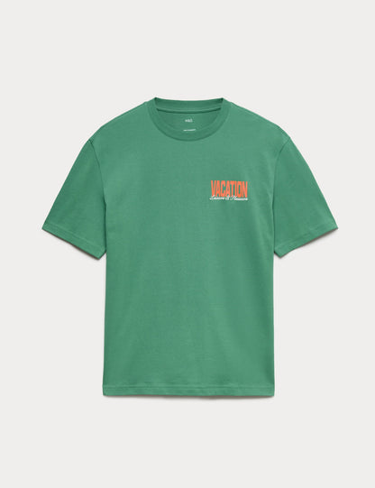 Desenli Pamuklu T-shirt