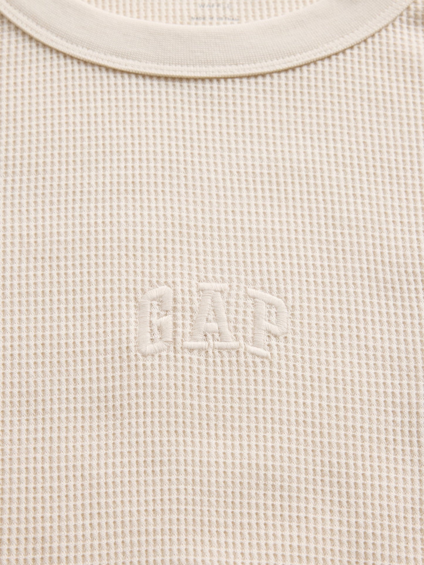 Kırık Beyaz Gap Logo Waffle-knit Crewneck T-shirt