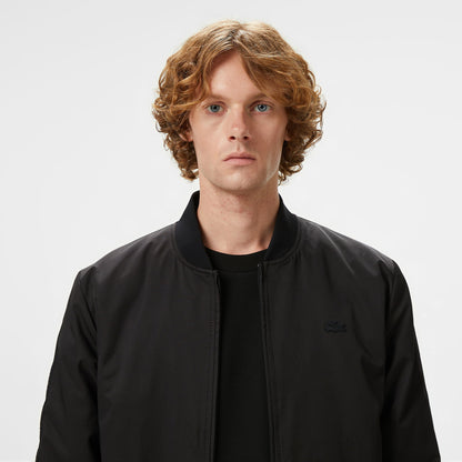 Lacoste Erkek Dik Yaka Siyah Bomber Ceket