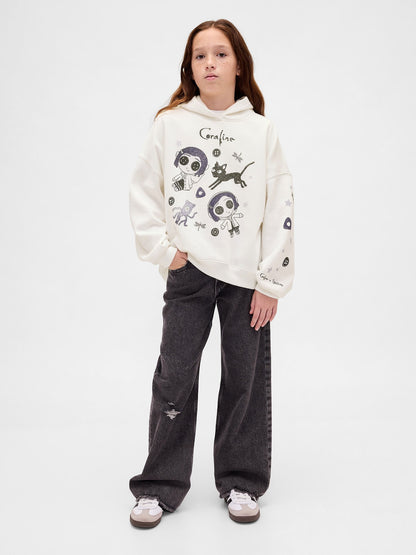 Beyaz Vintagesoft Grafik Sweatshirt