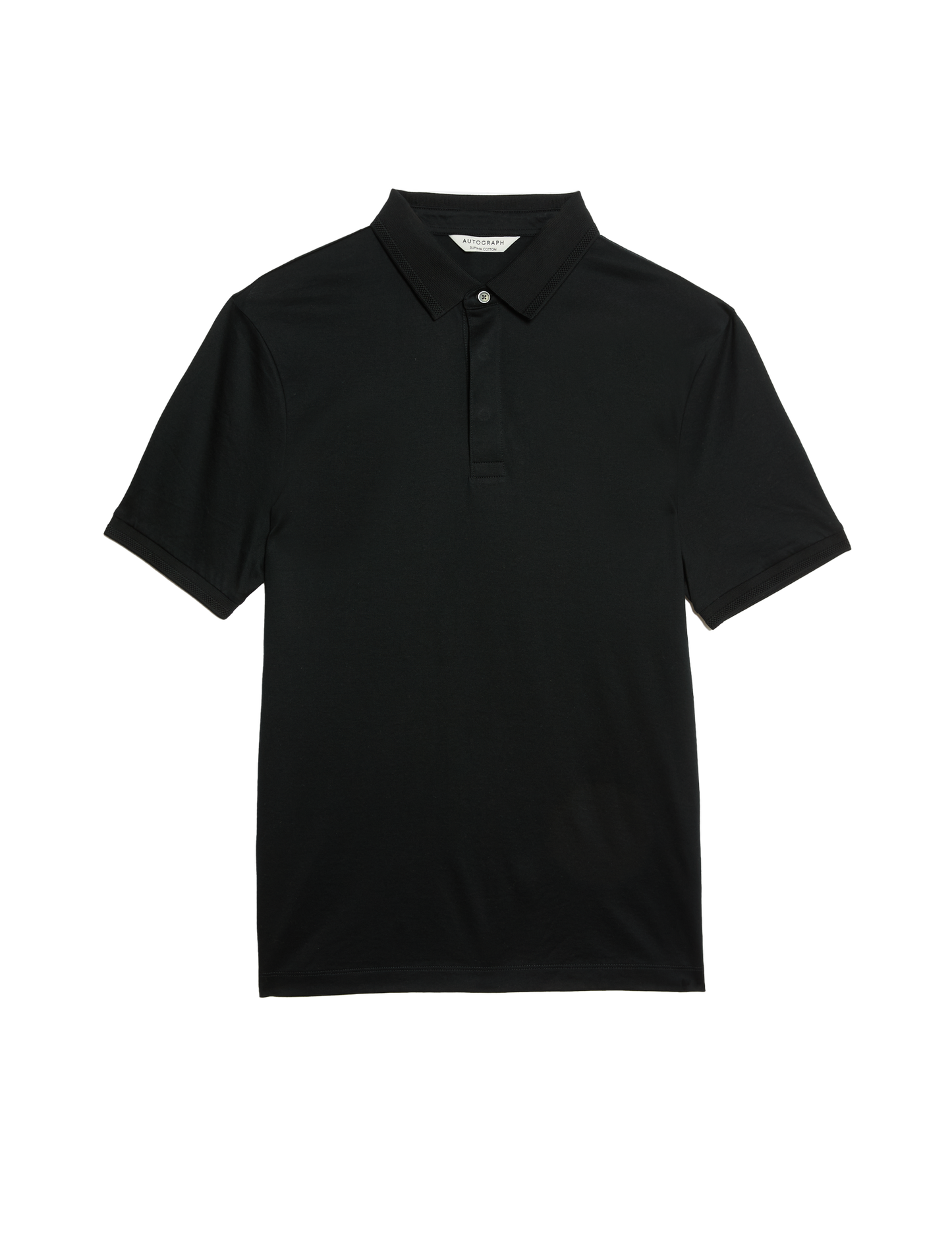Saf Pamuklu Kısa Kollu Polo Yaka T-shirt