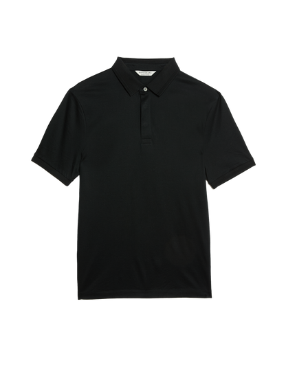 Saf Pamuklu Kısa Kollu Polo Yaka T-shirt