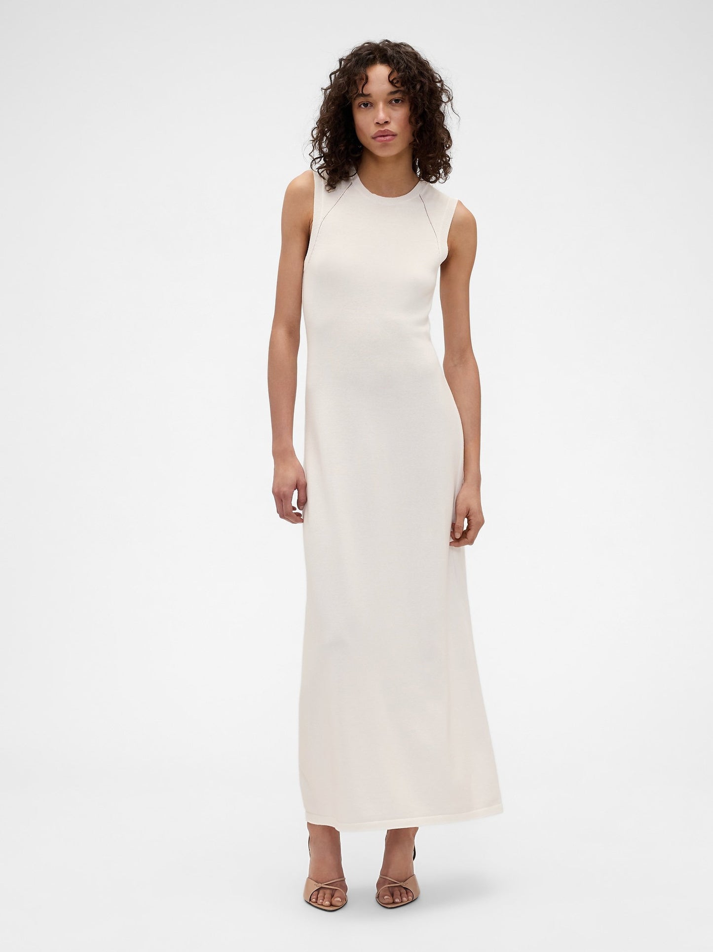 Beyaz Gap × Victoria Beckham Triko Maxi Elbise