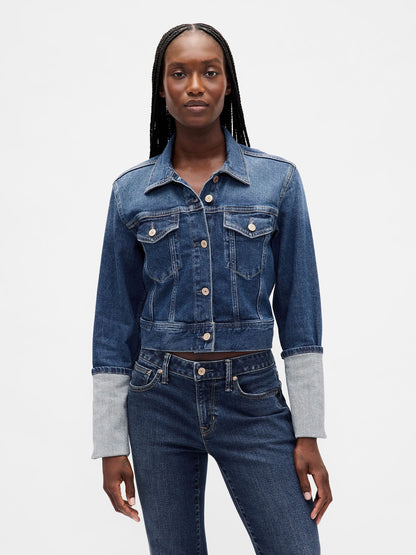 Mavi Pin-cuff Kısa Kol Icon Denim Ceket