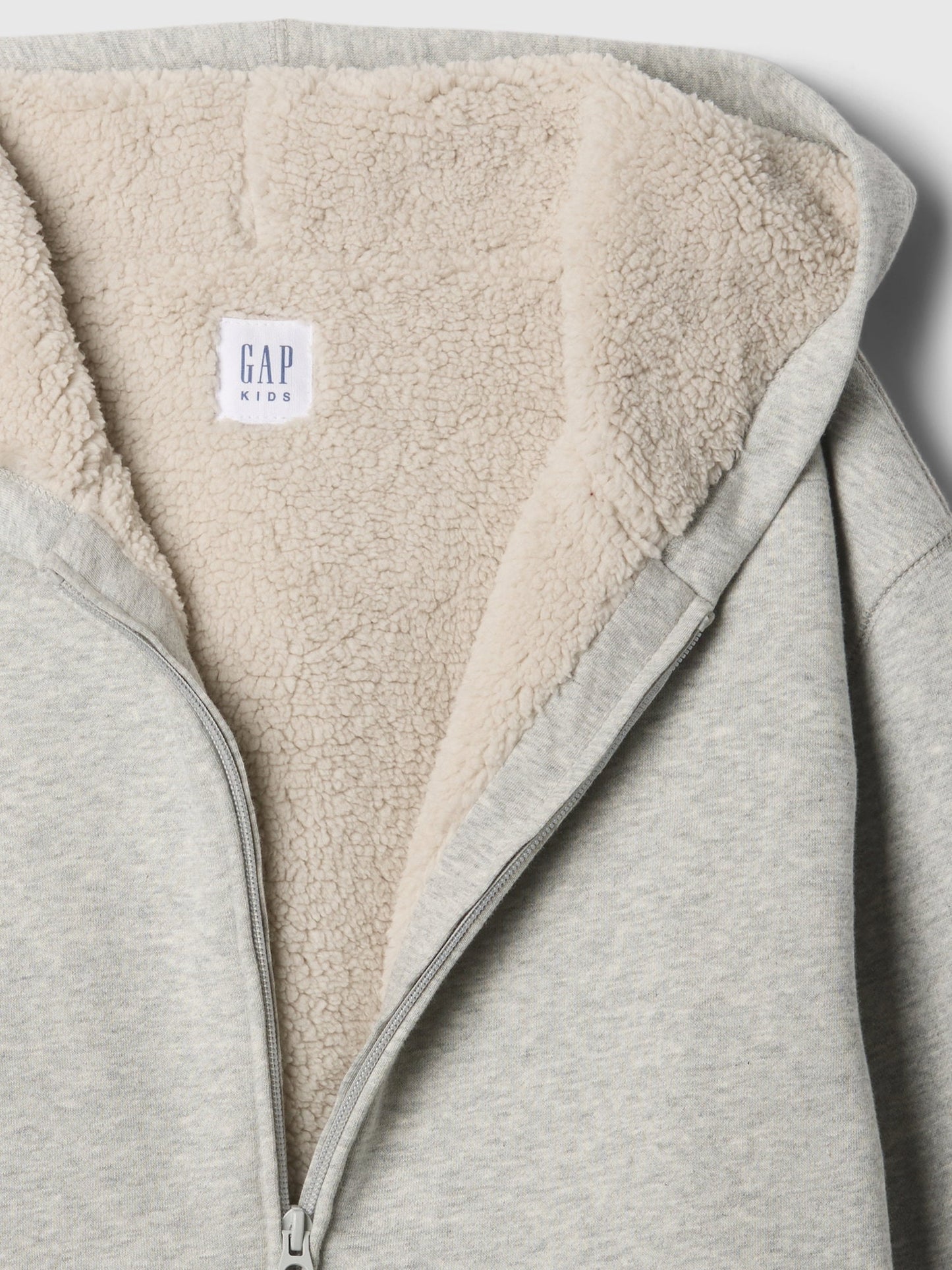 Gri Vintagesoft Sherpa Fermuarlı Sweatshirt